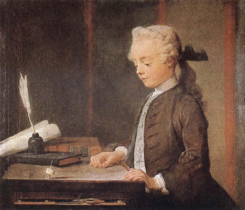 Jean Baptiste Simeon Chardin Boy with a Spinning Top Norge oil painting art